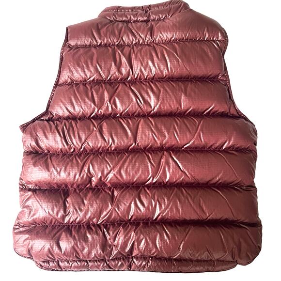 J.Crew Women’s XL Burgundy Down Puffer Vest 70/30 Fill -Quilted Nylon Liner - Picture 2 of 10